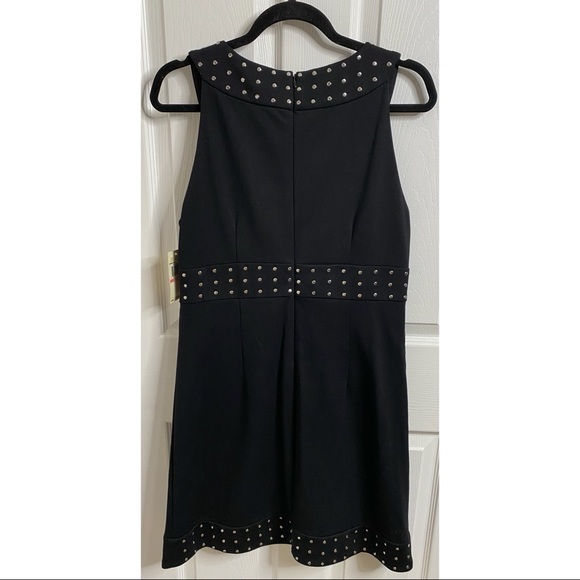 MICHAEL Michael Kors Black Silver Studded Sleeveless Women's Midi Dress NWT - Picture 5 of 14
